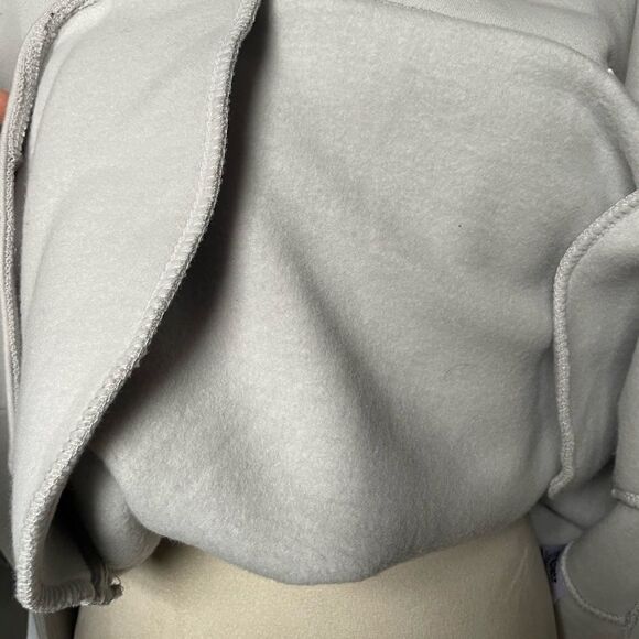 Night or Day Light Grey Pullover Chunky Fleece Lined Hoodie (Size: XL) - Picture 10 of 16